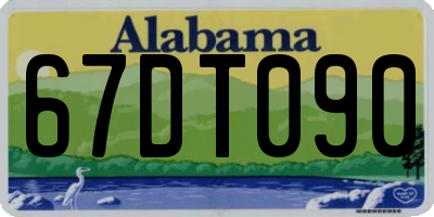 AL license plate 67DT090