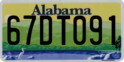 AL license plate 67DT091