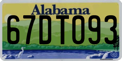 AL license plate 67DT093