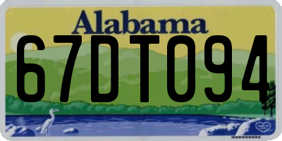 AL license plate 67DT094