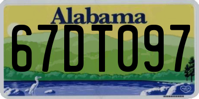 AL license plate 67DT097
