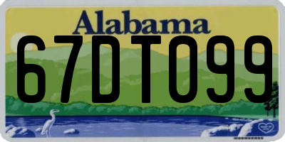 AL license plate 67DT099
