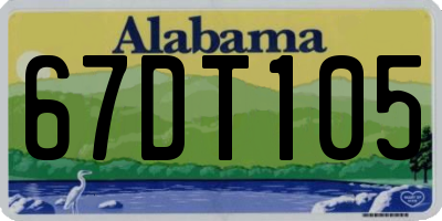 AL license plate 67DT105