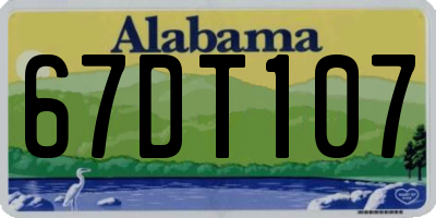 AL license plate 67DT107