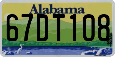 AL license plate 67DT108
