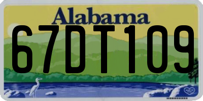 AL license plate 67DT109