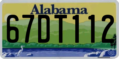AL license plate 67DT112