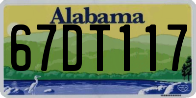 AL license plate 67DT117