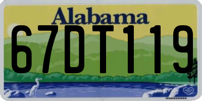 AL license plate 67DT119