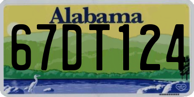 AL license plate 67DT124