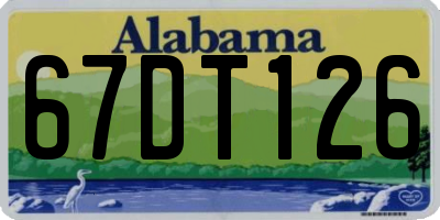 AL license plate 67DT126