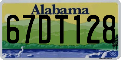 AL license plate 67DT128