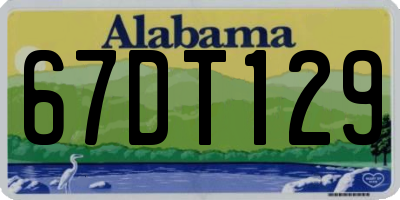 AL license plate 67DT129