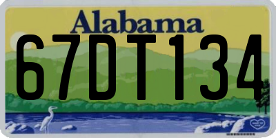 AL license plate 67DT134