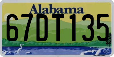 AL license plate 67DT135