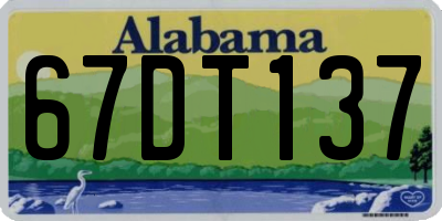 AL license plate 67DT137