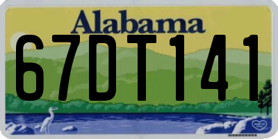 AL license plate 67DT141