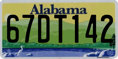 AL license plate 67DT142
