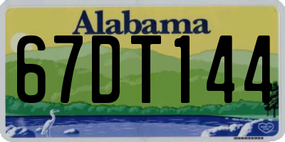 AL license plate 67DT144