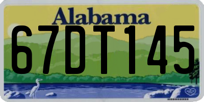 AL license plate 67DT145