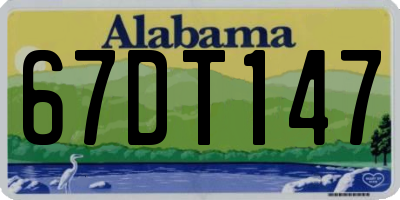 AL license plate 67DT147