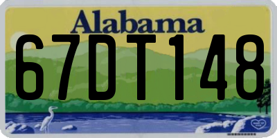 AL license plate 67DT148