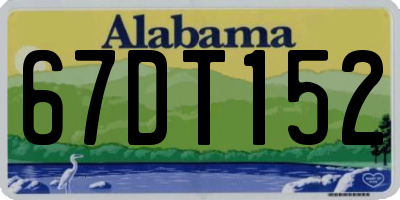 AL license plate 67DT152