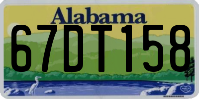 AL license plate 67DT158