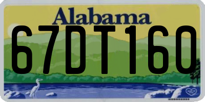 AL license plate 67DT160