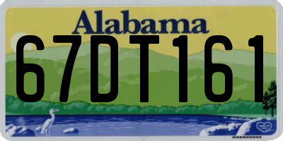 AL license plate 67DT161