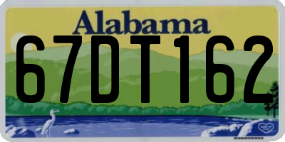 AL license plate 67DT162