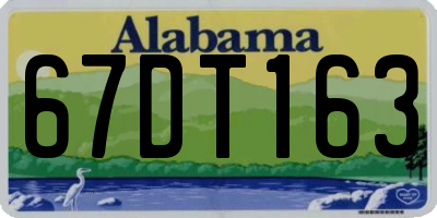 AL license plate 67DT163