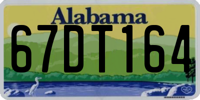 AL license plate 67DT164
