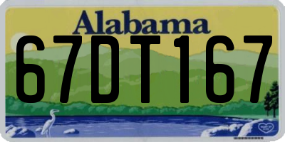 AL license plate 67DT167