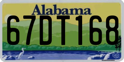 AL license plate 67DT168