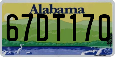 AL license plate 67DT170