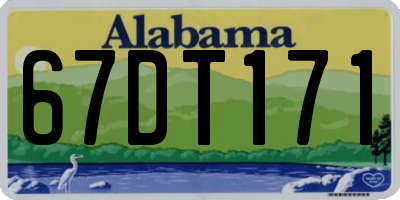 AL license plate 67DT171