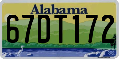 AL license plate 67DT172