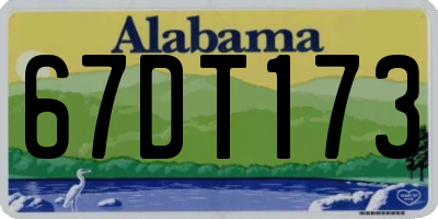 AL license plate 67DT173