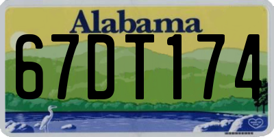 AL license plate 67DT174