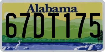 AL license plate 67DT175