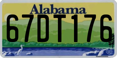 AL license plate 67DT176