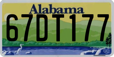 AL license plate 67DT177