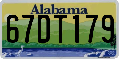 AL license plate 67DT179