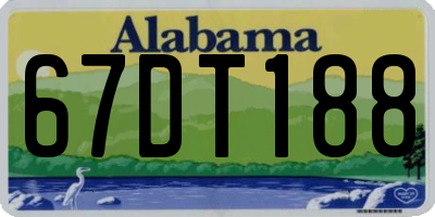 AL license plate 67DT188