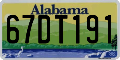 AL license plate 67DT191