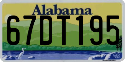 AL license plate 67DT195
