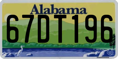 AL license plate 67DT196
