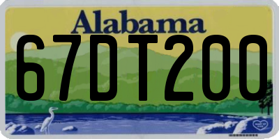 AL license plate 67DT200