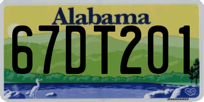 AL license plate 67DT201
